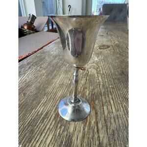 Antique Silver Plated Cup Tiny International Silver Co. Handmade In India 4" VTG